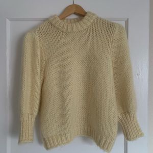 Pastel yellow Ganni mohair sweater